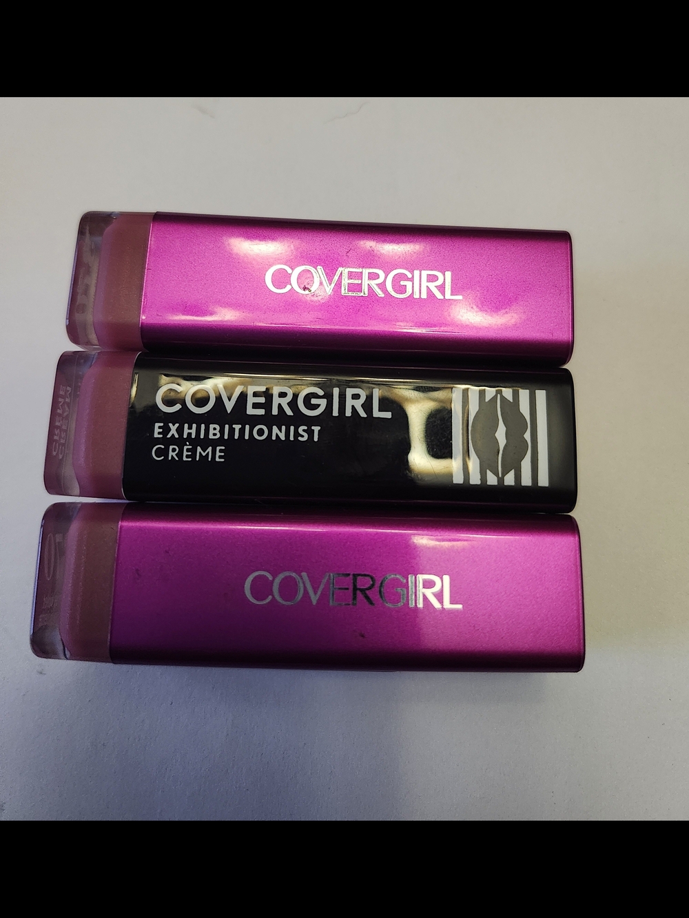 COVERGIRL Exhibitionist Crème Lipstick — 370 Verve Violet Set Of 3 New